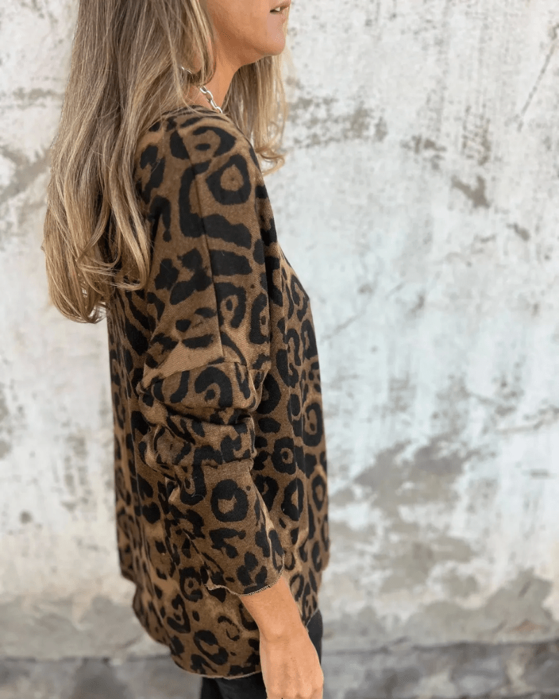 Elvéra | Afslappet dametop med leopardprint