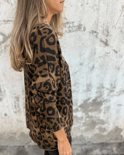 Elvéra | Afslappet dametop med leopardprint