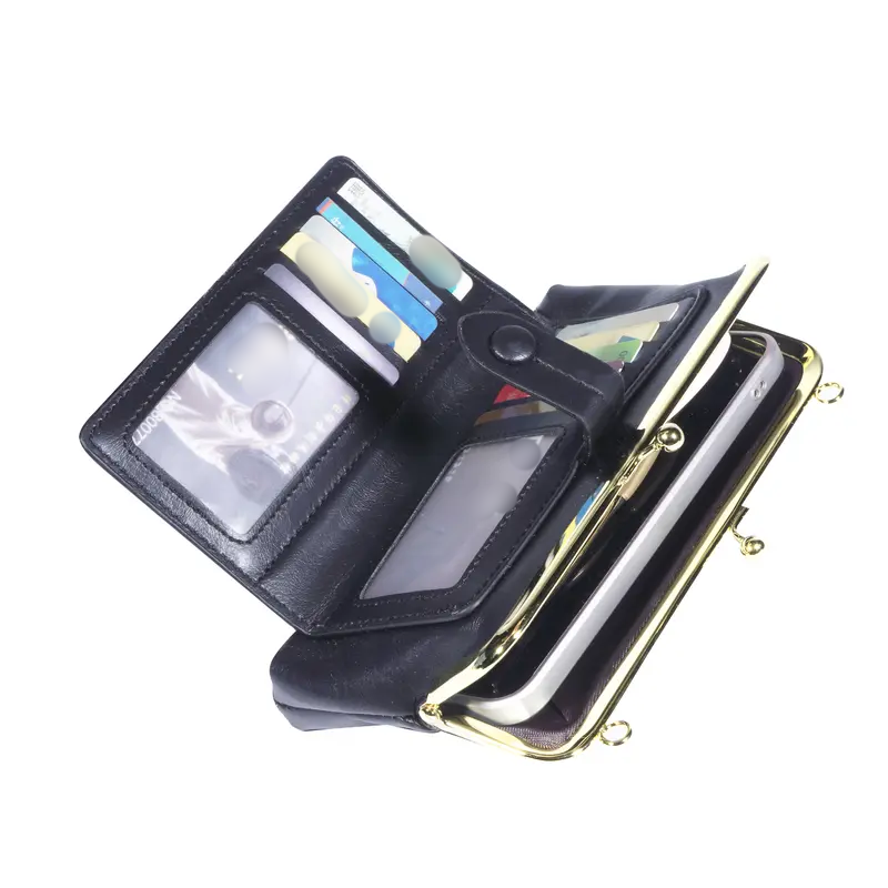 Skuldertaske til mobiltelefon med organizer til flere kort