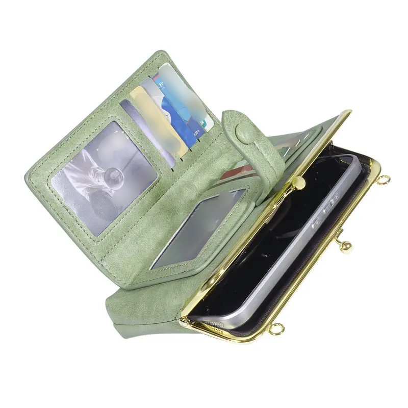 Skuldertaske til mobiltelefon med organizer til flere kort